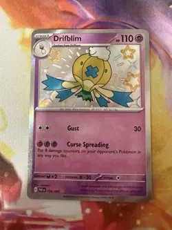 Drifblim 156/091 - Paldean Fates - Baby Shiny Rare - Pokemon - NM - Image 1