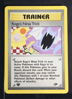 PSA 9 MINT 2000 Pokemon Gym Challenge #115 Koga's Ninja Trick 1st Edition !!! - Image 3