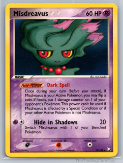 Pokemon Misdreavus 25/109 Team Rocket Returns Rare LP - Image 1