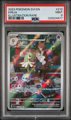 Pokemon PSA 9 MINT Kirlia 212/198 Scarlet & Violet Base Set Illustration Rare - Image 1