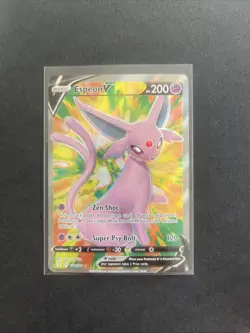 Pokemon TCG Espeon V Ultra Rare Card Evolving Skies 179/203 NM Condition - Image 1