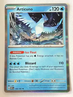Articuno 144/165 Holo Rare Scarlet & Violet 151 Pokemon Pack Fresh Near Mint NM - Image 1