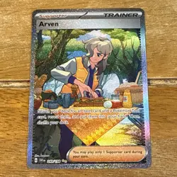Pokemon Card Arven 249/198 Holo Scarlet Base Set Special Illustration Rare NM - Image 1