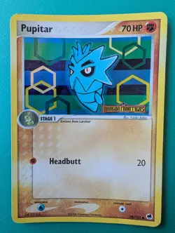 2006 Pokemon EX Dragon Frontiers Pupitar #58/101 Holo Stamped & #59/101 Regular - Image 2