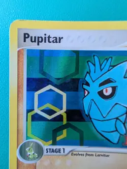 2006 Pokemon EX Dragon Frontiers Pupitar #58/101 Holo Stamped & #59/101 Regular - Image 3