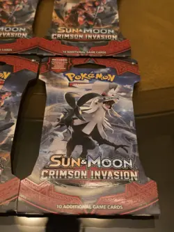 Pokemon Sun & Moon Crimson Invasion Booster Pack TCG Factory Sealed - Image 3