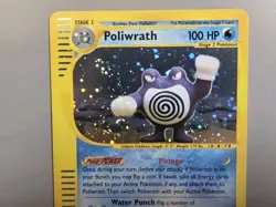 Pokemon Base Set Expedition #24/165 Holo Poliwrath **With Swirl** Not Played - Image 2