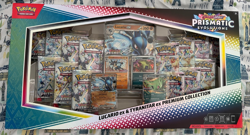 Pokemon Prismatic Evolutions Lucario and Tyranitar EX Premium Collection Sealed - Image 1