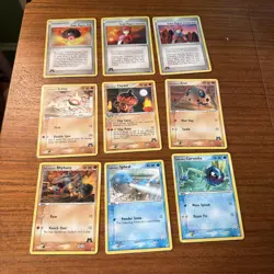 Pokemon Card Lot of 9 - Team Magma vs Team Aqua LP - Image 1