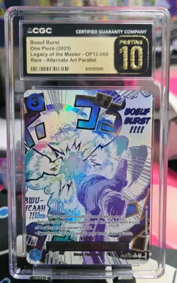 BOEUF BURST OP12-060 LEGACY OF THE MASTER ALT EVENT ONE PIECE TCG PRISTINE 10 - Image 1