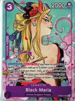 Black Maria (Illustration Box Vol.2) Super Rare One Piece Promo Cards OP08-074 - Image 1