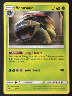 Pokemon Bulbasaur #1 & Ivysaur #2 & Venusaur #3 Shining Legends Card Set (NM/LP) - Image 5