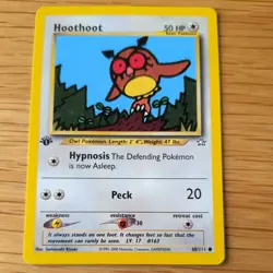 1ST EDITION HOOTHOOT 60/111 POKEMON CARD (NEO GENESIS SET) - Image 2