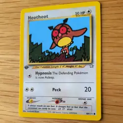 1ST EDITION HOOTHOOT 60/111 POKEMON CARD (NEO GENESIS SET) - Image 4