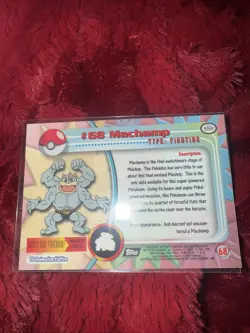 1999 Topps TV Series #68 Machamp Flames Card Pokemon TCG - Image 3