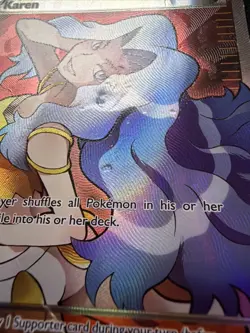 Karen XY177A Alternate Art Holo Pokemon TCG Card Creased - Image 2