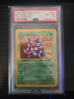 1999 Holo Rare Nidoking 11/102 Base Set Pokemon TCG Card PSA 8 - Image 1