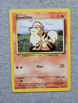 Growlithe 28/102 Base Set - Uncommon Pokemon Card - Image 1