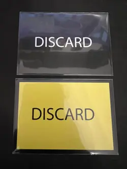 Lorcana Discard Error Cards - Black w/White Lettering & Yellow w/Black Lettering - Image 1
