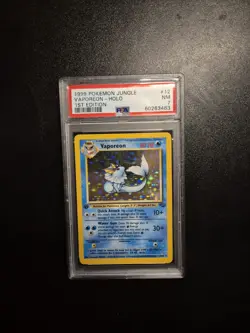 Pokemon TCG Vaporeon Jungle 12/64 Holo 1st Edition Holo Rare PSA 7 - Image 1