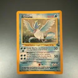 Moderately Played 1999 Pokemon WOTC Fossil Unlimited Articuno 2/62 Holo Rare - Image 1