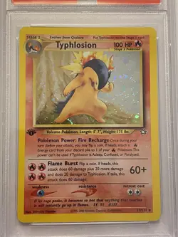 Pokemon Typhlosion 1st Edition 17/111 Neo Genesis - PSA 8 Near Mint - Mint - Image 4