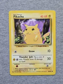 Pokemon TCG Pikachu Base Set 58/102 Regular Unlimited Common - Image 1