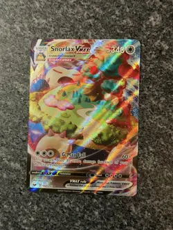 Pokemon TCG Snorlax VMAX Sword & Shield Base Set 142/202 - Image 1