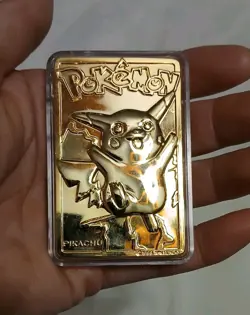 Pokemon 1999 PIkachu 23k Gold Plated Burger King Promo - Image 1
