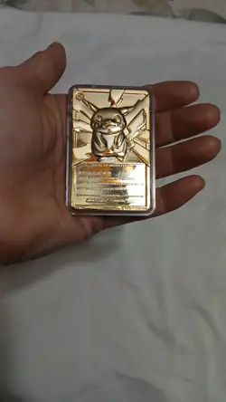 Pokemon 1999 PIkachu 23k Gold Plated Burger King Promo - Image 4