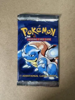 21.00 g Heavy Blastoise Pokemon WOTC Base Set Unlimited Booster Pack 1999 - Image 2