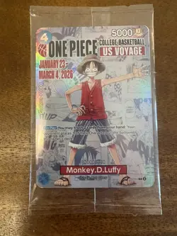 Monkey D Luffy (College Basketball US Voyage) One Piece Promotion - Sealed - Image 1