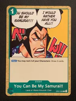 You Can Be My Samurai!! | OP01-055 C | Green | Romance Dawn | One Piece TCG - Image 1