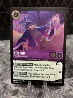 Disney Lorcana Yen Sid Cold Foil Powerful Sorcerer 223/204 Ursula's Return - Image 1
