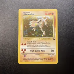 Hitmonlee Fossil Set Holo Card 7/62 Pokemon TCG - Image 1