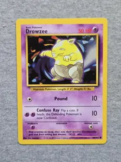 Pokemon TCG Drowzee Base Set 49/102 Unlimited Common Card - Image 1