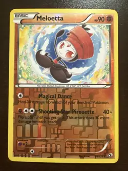 Meloetta 86/113 Reverse Holo Rare Pokemon TCG Legendary Treasures MP - Image 1