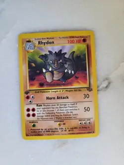 Pokemon Rhydon 45/64 Jungle 1st Edition TCG 1999 - Image 1