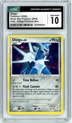 Pokemon Dialga #DP26 Black Star Promo Premium Bx Promo CGC 10 Gem Mint - Image 1