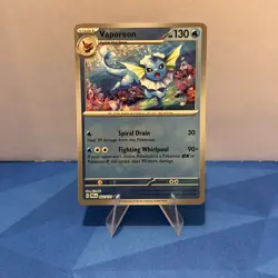 Vaporeon Master Ball Pattern 022/131 Pokemon TCG Prismatic Evolutions Holo - Image 1