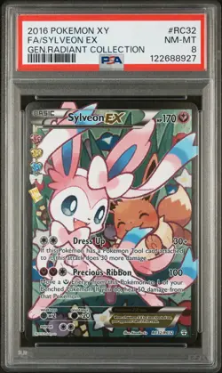 2016 Pokemon Xy Generations Radiant Collection Sylveon EX FA PSA 8 #RC32 - Image 1