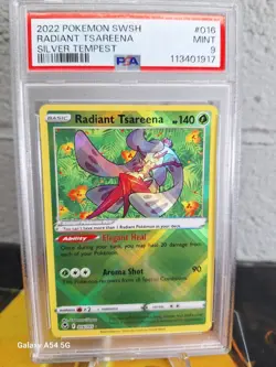 PSA 9 Mint 2022 Pokemon Sword And Shield Radiant Tsareena Silver Tempest #016 - Image 1
