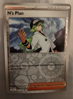 Pokemon TCG N's Plan SV Black Bolt 083/086 Uncommon Reverse Holo Near Mint - Image 1