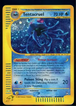 Pokemon AQUAPOLIS - #H26/H32 Tentacruel - Holo - ENG - SWIRL - Moderately Played - Image 1