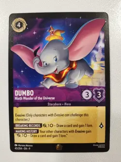 2025 Disney Lorcana Fabled Dumbo Ninth Wonder of The Universe #45/204 Legendary - Image 1