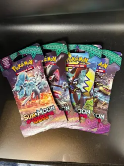 Pokemon Card - Guardians Rising - Sun & Moon - 4 Pack Lot Set Factory Sealed - Image 1