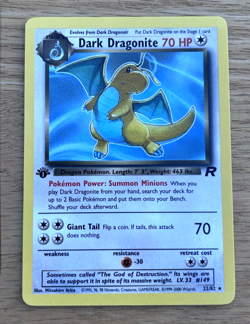 Dark Dragonair & Dragonite 1st Edition Team Rocket Pokemon Card 30/62 Non-Holo - Image 4