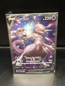 Pokemon TCG Mewtwo v SWSH229 Ultra Rare Black Star Promo Card Sealed A - Image 1