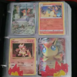 Nintendo Pokemon Card Lot Binder Holo Pikachu Charizard Gardevoir Magmar Victini - Image 1