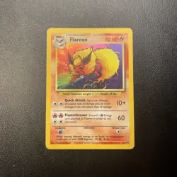 Flareon Jungle Unlimited Holo Card 3/64 Pokemon TCG - Image 1